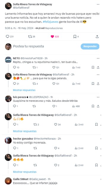 Sofía Rivera Torres le respondió