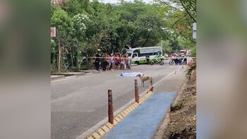 El delincuente alcanzó a salir