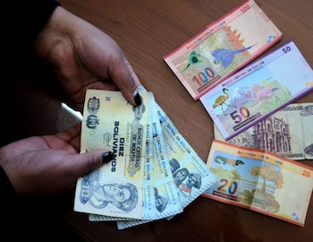 Así lucen los billetes bolivianos.