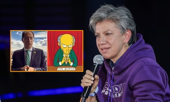 La exalcaldesa Claudia López comparó a José Manuel Restrepo con Montgomery, de Los Simpson - crédito @ClaudiaLopez/X