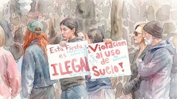 Vecinos de Las Lomas protestan por el ruido y actividades de una supuesta casa de citas
