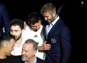 David Beckham junto a Lionel