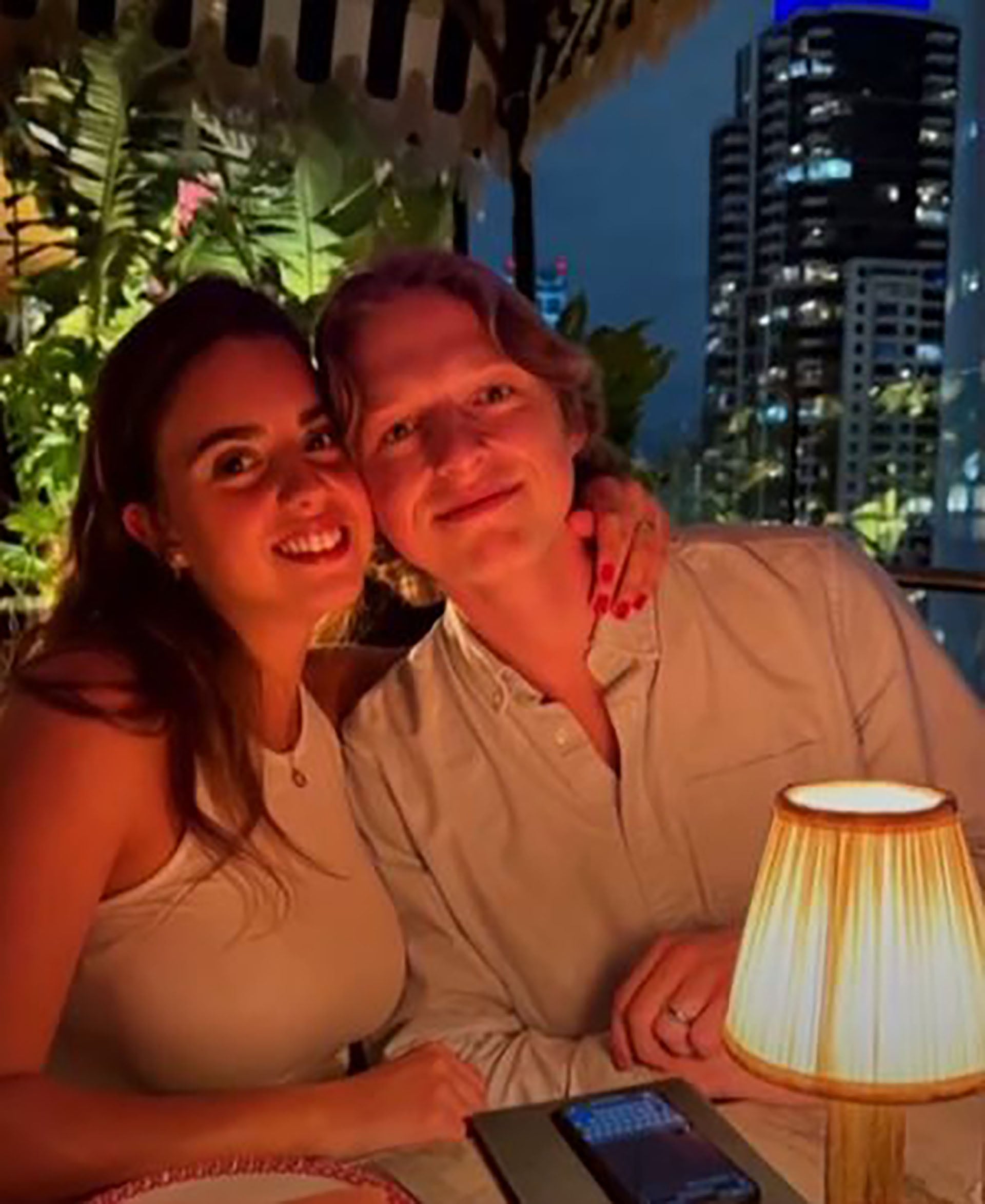 Felicitas Lauría junto a Marcus, su esposo estadounidense