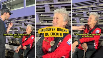 La abuelita uruguaya hincha del