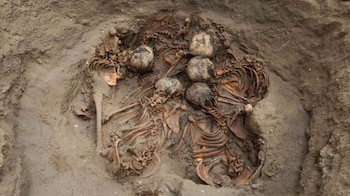 Arqueólogos hallan 76 tumbas de