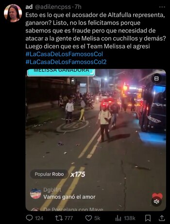 Las reacciones en redes sociales