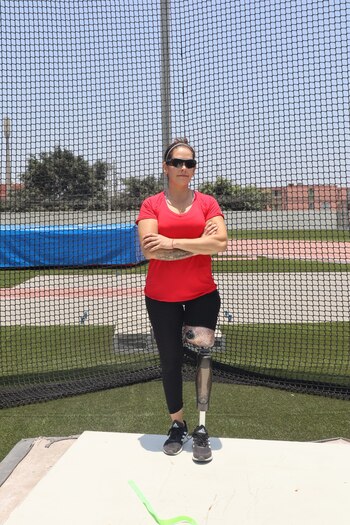 Mariana Calcagno compite en lanzamiento