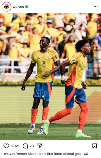 El defensor del Wolves, Yerson