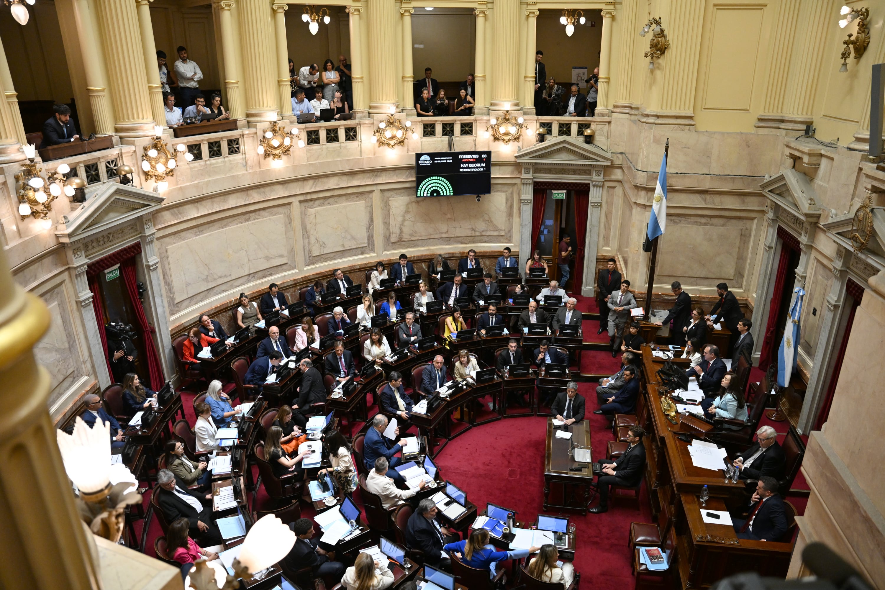 El pleno del Senado durante la sesión extraordinaria del 26 de diciembre pasado (Maximiliano Luna)