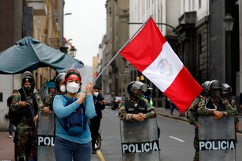 10/11/2020 Protestas contra la vacancia del expresidente de Per� Mart�n Vizcarra.
ECONOMIA
MARIANA BAZO / ZUMA PRESS / CONTACTOPHOTO