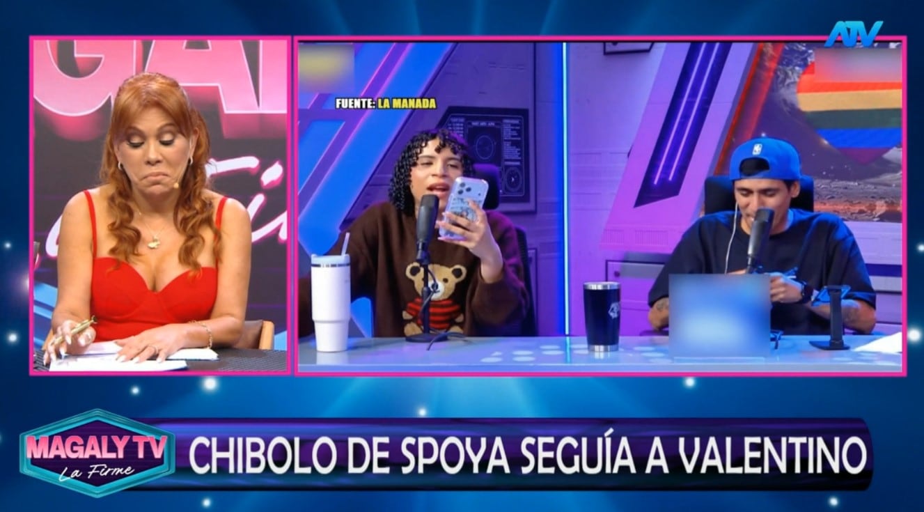 Valentino expone chats con supuesto novio de Laura Spoya y Magaly reacciona sin filtros. Captura: Magaly TV La Firme.