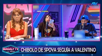 Valentino expone chats con supuesto novio de Laura Spoya y Magaly reacciona sin filtros. Captura: Magaly TV La Firme.