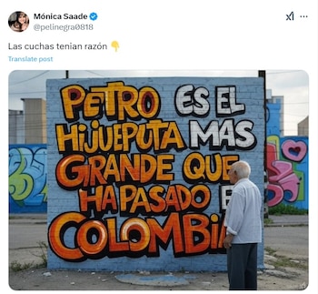 Graffiti en contra de Petro