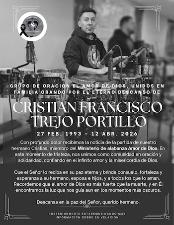 Esposo, padre y músico de fe: Cristian Francisco Trejo deja un vacío irreparable tanto en su natal Moncagua, El Salvador, como en su comunidad en Estados Unidos (Foto cortesía Noticias Moncagua).