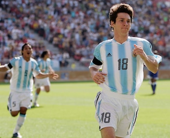 Lionel Messi utilizó la camiseta