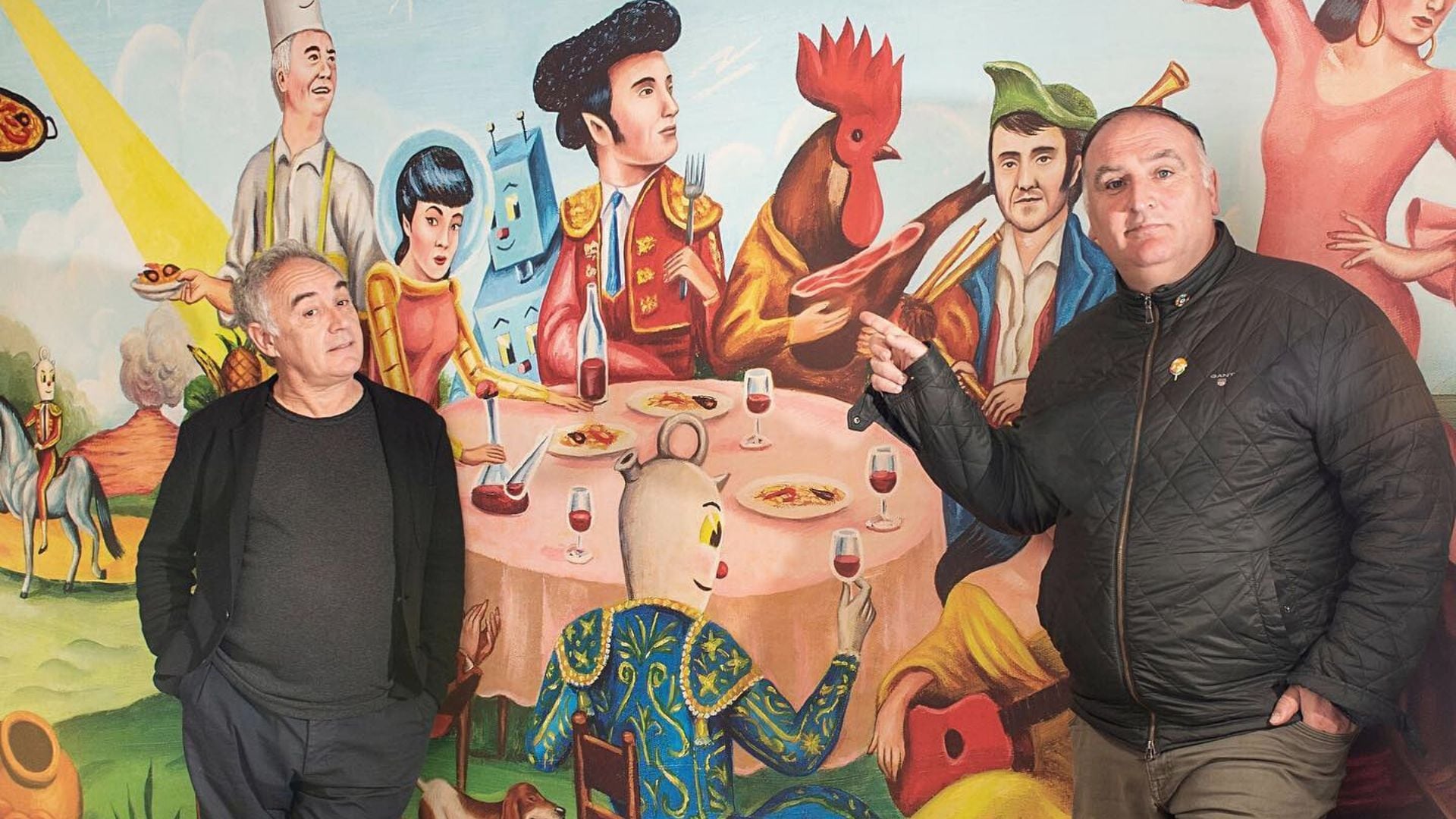 Ferrán Adrià y José Andrés en Mercado Little Spain. (Instagram/@littlespain)