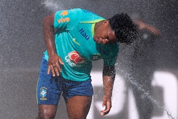 Endrick busca cumplir "un sueño de la infancia": jugar el Mundial (AP Foto/Mark J. Terrill)