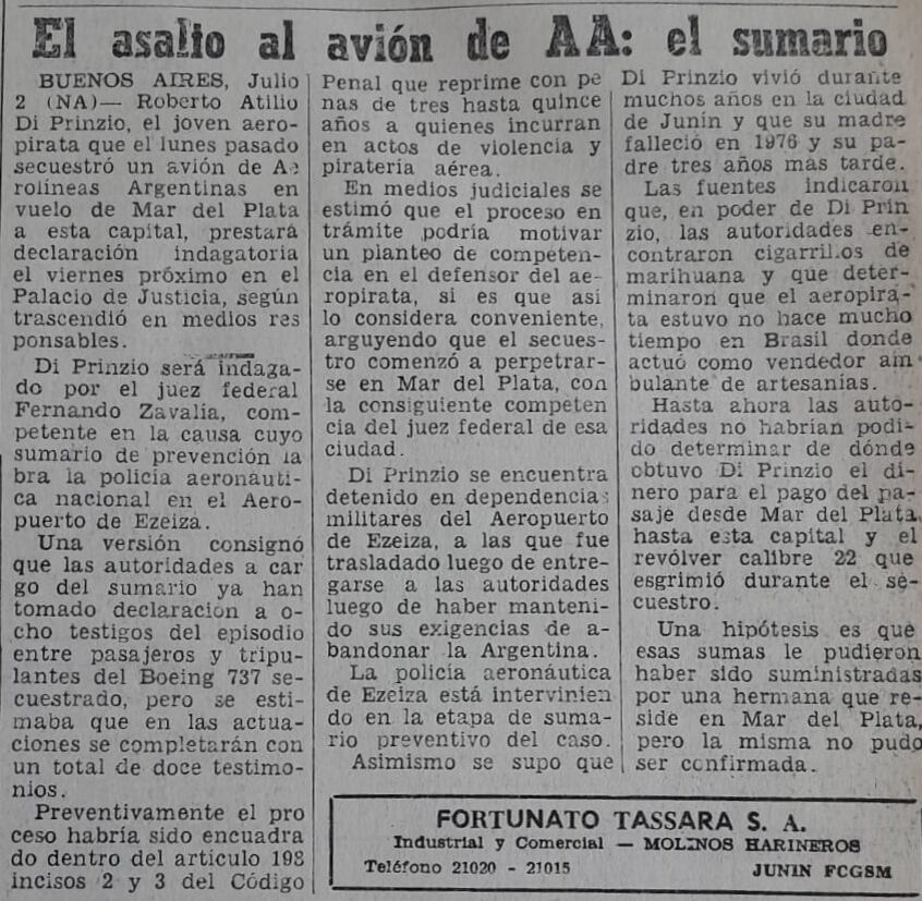 Los detalles de la causa judicial que mostró al prensa local (diario La Verdad)