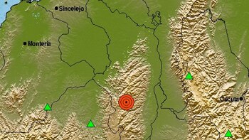 Tembló en Colombia, el epicentro