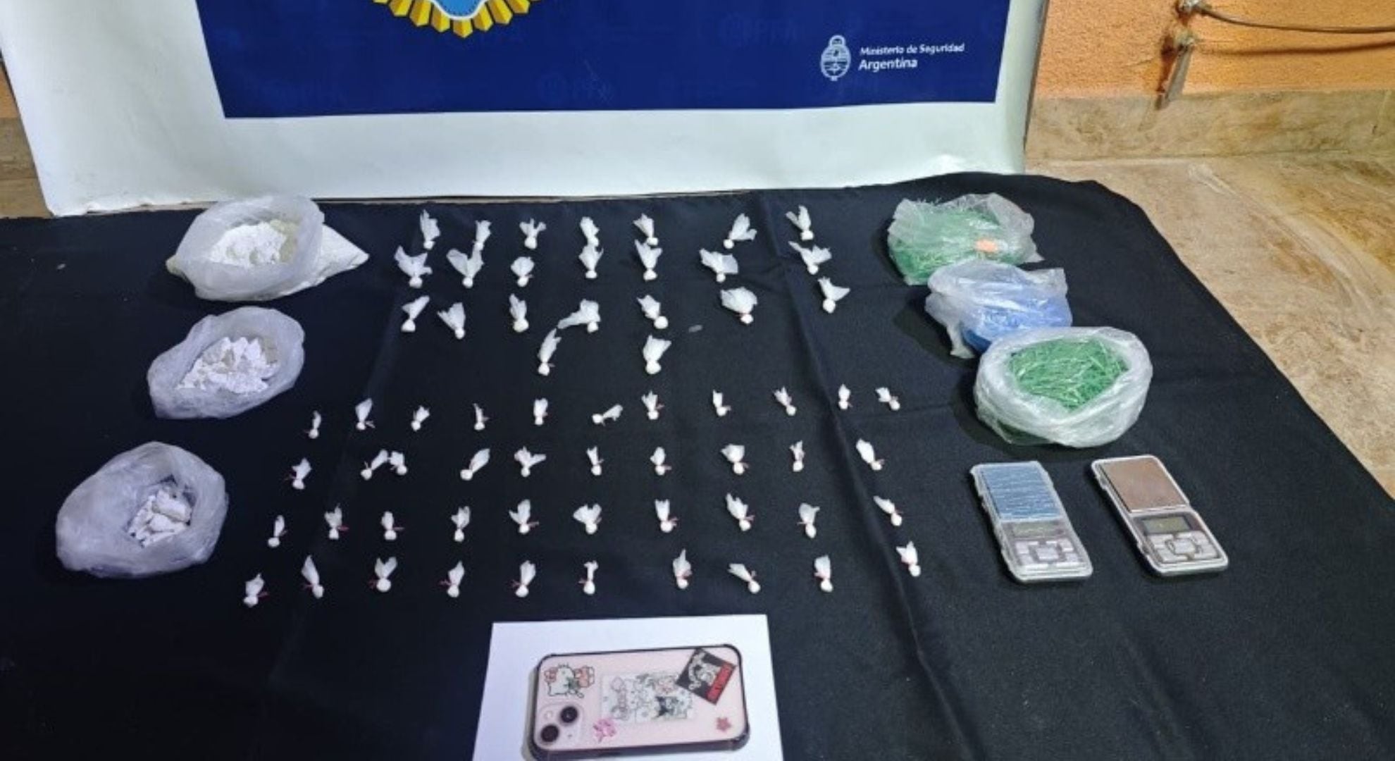 La droga que fue incautada en la casa de la hija del