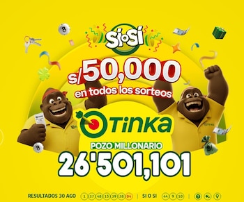 Resultados La Tinka domingo 30 de agosto: conoce los números que salieron en el sorteo. Captura: La Tinka.