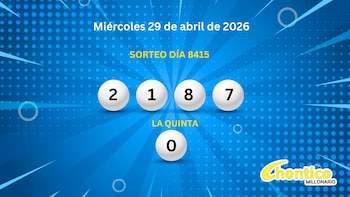 Estos fueron los números ganadores del 29 de abril de 2026 en el sorteo de Chontico Día. (Jovani Pérez/Infobae)
