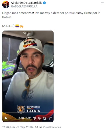 Abelardo de la Espriella denunció plan de atentado en su contra y apuntó a funcionarios de inteligencia - crédito @ABDELAESPRIELLA/X
