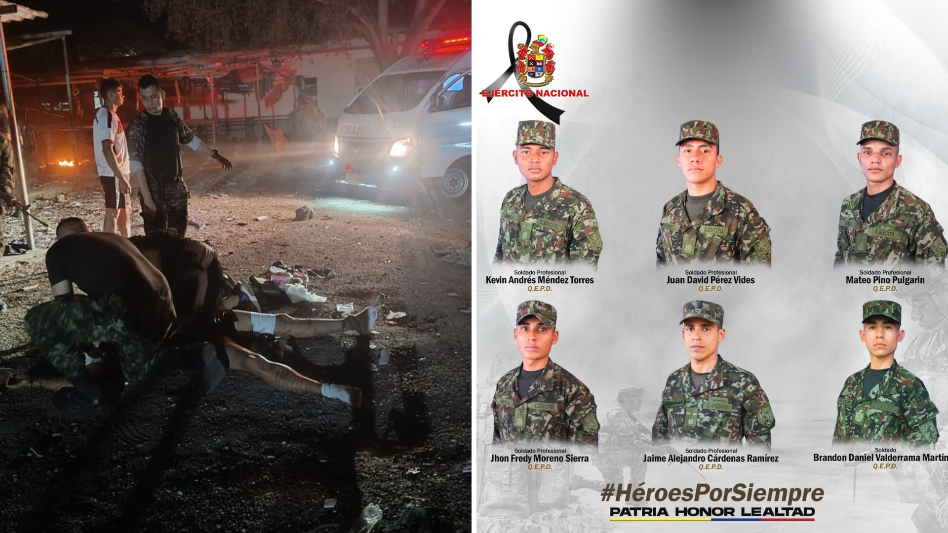 Ejército dio a conocer los nombres de los seis soldados asesinados en ataque terrorista contra la base militar en Aguachica, Cesar