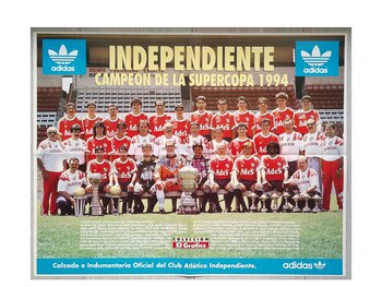 Plantel completo con todas las copas internacionales que había ganado hasta ese momento