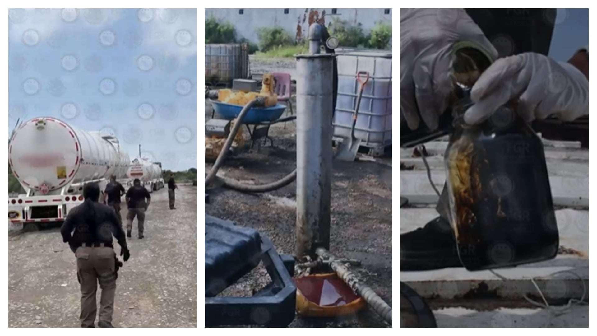 En un predio de Cadereyta, Nuevo León fueron iuncautados un millón de litros de huachicol Foto: Sedena