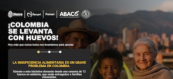 La plataforma donahuevos.co recibiría aportes monetarios de los ciudadanos para incrementar el volumen de alimentos entregados - crédito https://donahoy.abaco.org.co/fenavihuevos2026