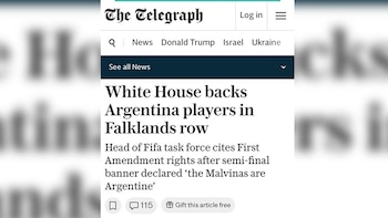 La Casa Blanca respaldó el derecho de los jugadores de la selección argentina a expresarse sobre la cuestión Malvinas
