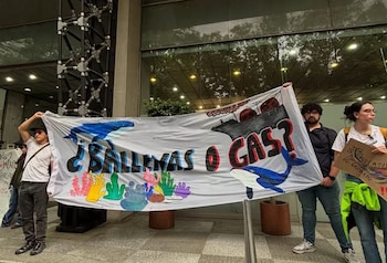 La protesta incluyó la participación