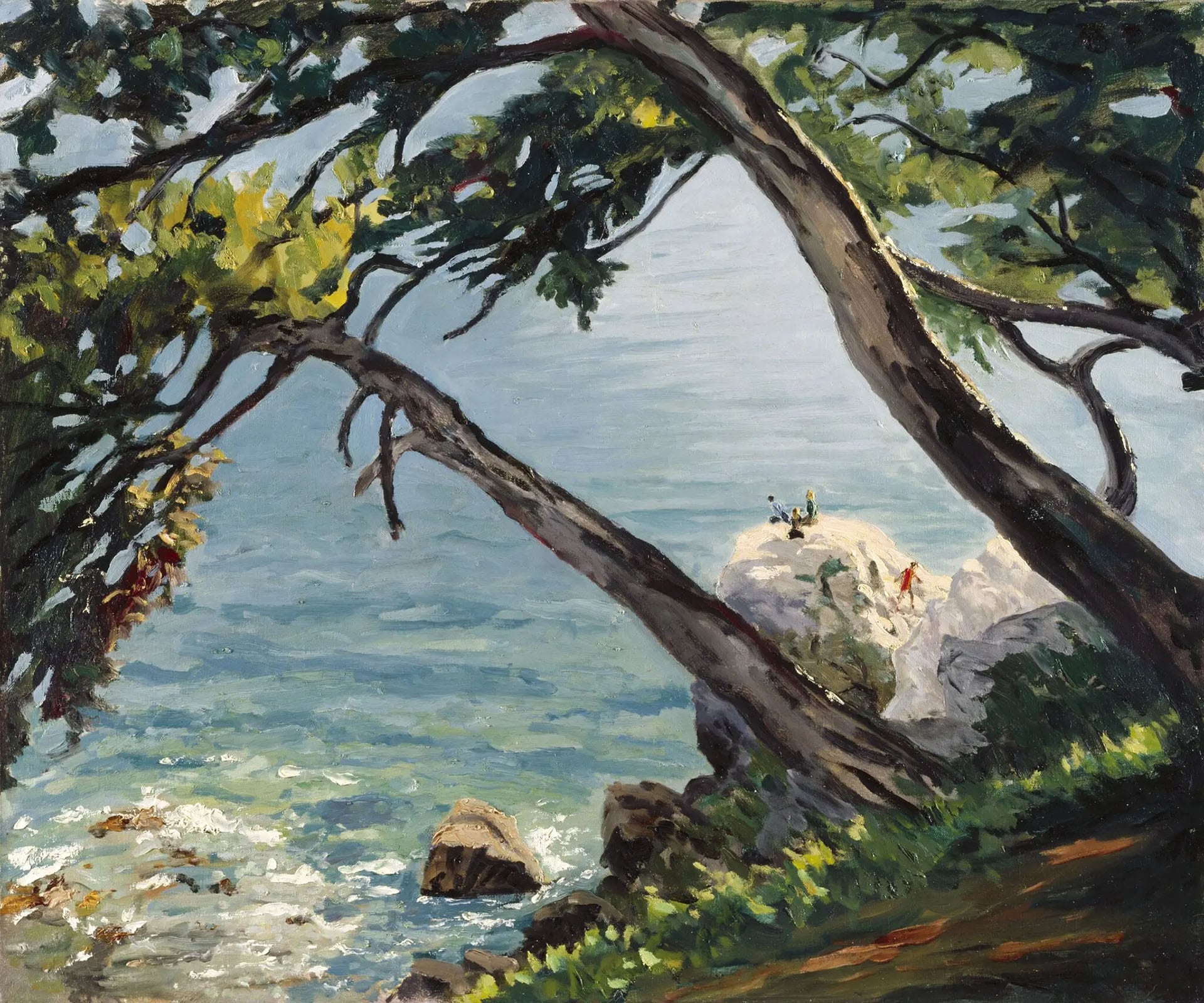“Cap d'Ail, Alpes-Maritimes”, una pintura de 1952 expuesta en la Colección Wallace de Londres como parte de la exposición “Winston Churchill: El pintor”