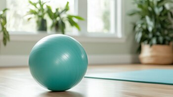 Apoyos como cojines y pelotas