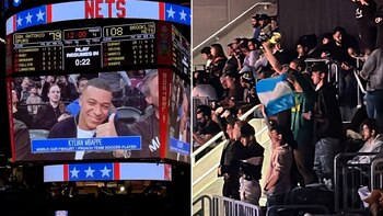 La peor pesadilla para Kylian Mbappé: fue a ver un partido de la NBA y pasó un incómodo momento con un grupo de argentinos