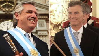 Alberto Fernández, con la banda