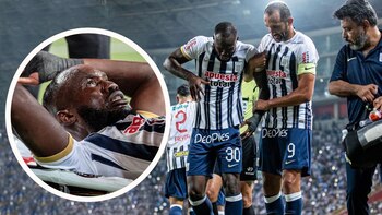 Cecilio Waterman preocupado por sensible lesión que lo sacó en camilla del Alianza Lima vs Sport Boys.