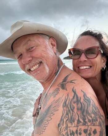 James Hetfield anunció su compromiso con Adriana Gillett
