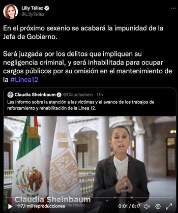 La senadora panista indicó que