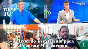 Joaquín Prat y Aldo Comas en 'El tiempo justo'. (Mediaset España)