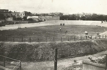 Postal del velódromo en 1941
