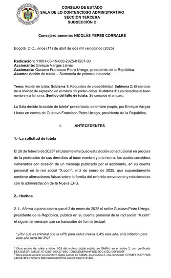 Fallo del Consejo de Estado