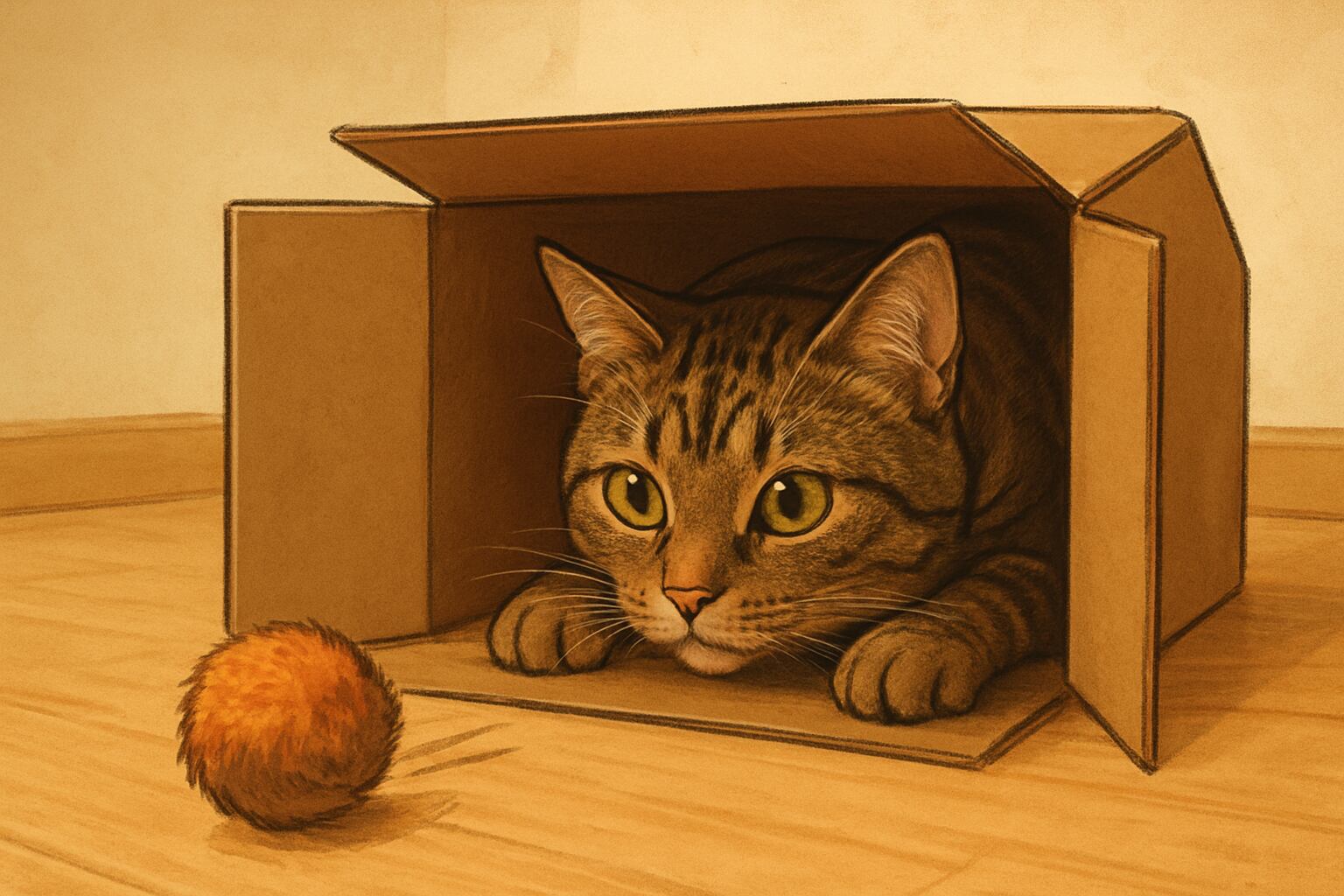 Las cajas en el hogar permiten a los gatos canalizar su energía y satisfacer su instinto natural de acecho (Imagen Ilustrativa Infobae)