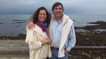 Junto a su marido Gustavo