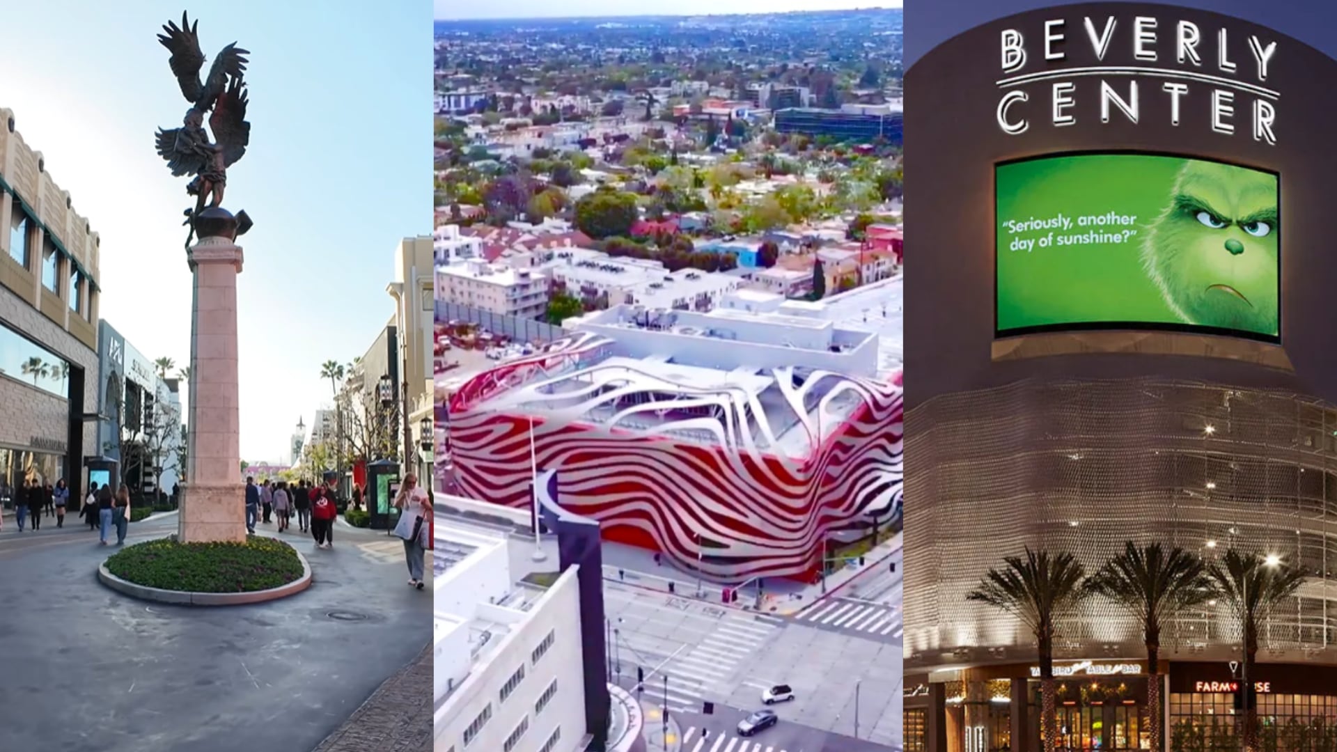 La nueva conexión ferroviaria brinda acceso directo a centros culturales y comerciales emblemáticos del corredor Wilshire (@Yellow Productions/@MERLIN DEAN/Beverly Center)