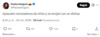 Paola Holguín y su polémico mensaje contra sus críticos
