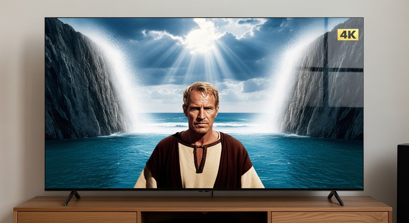 La tecnología OLED y la inteligencia artificial mejoran el contraste y la gama de grises en películas religiosas en blanco y negro durante Semana Santa. (Imagen Ilustrativa Infobae)