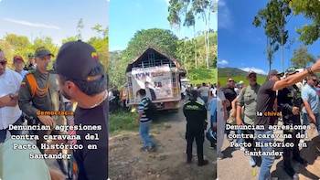 Caravana del Pacto Histórico en Santander denunció agresiones y bloqueos por parte de detractores políticos