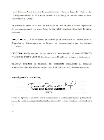 La multa deberá ser consignada